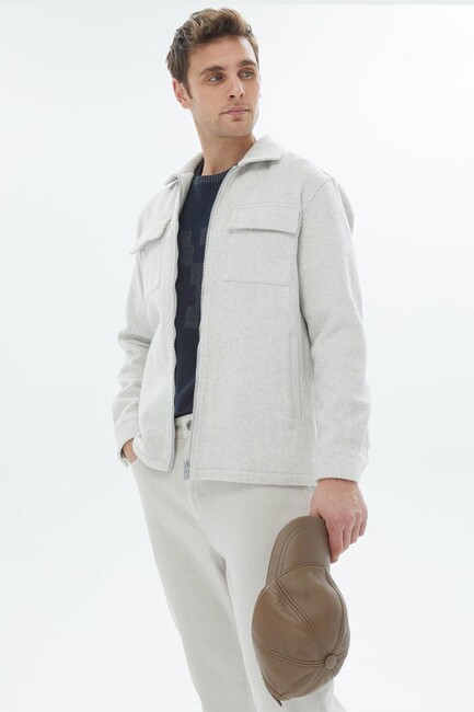 Erkek Regular Fıt Overshırt 10150434 Gri (3)