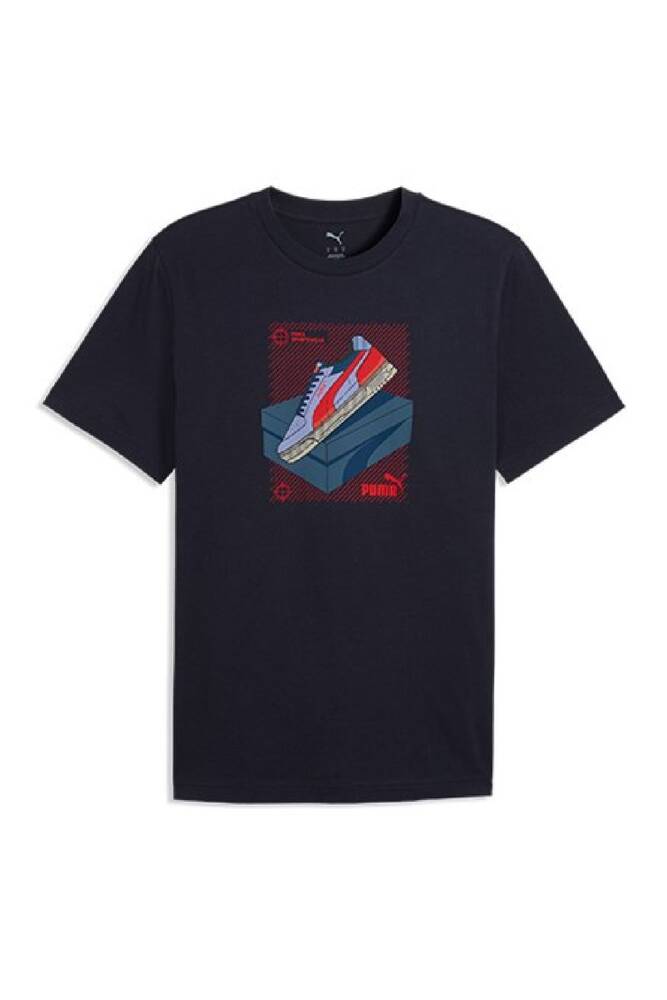 Erkek Graphic Tişört 691777-16 Lacivert 