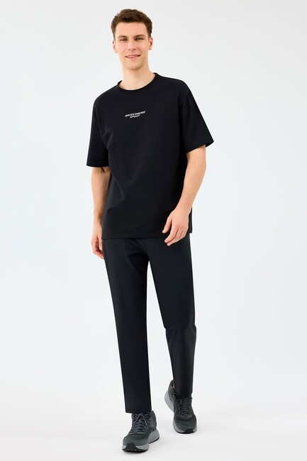 Erkek Graphic Tişört S231094-3817 Siyah - Thumbnail