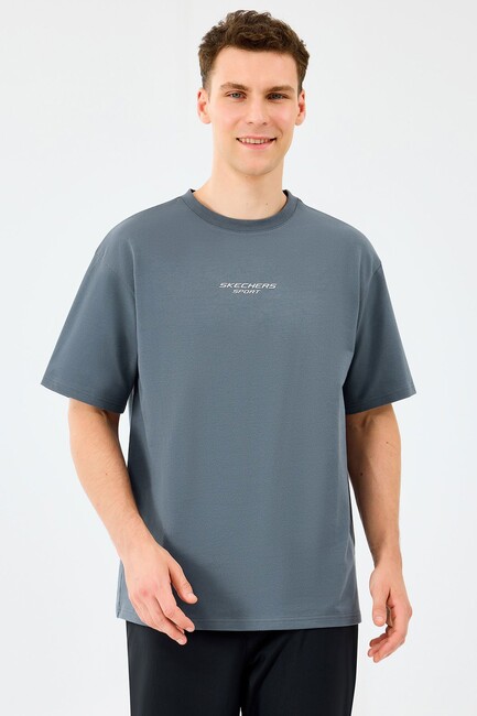Erkek Graphic Tişört S231094-3998 Gri (1)