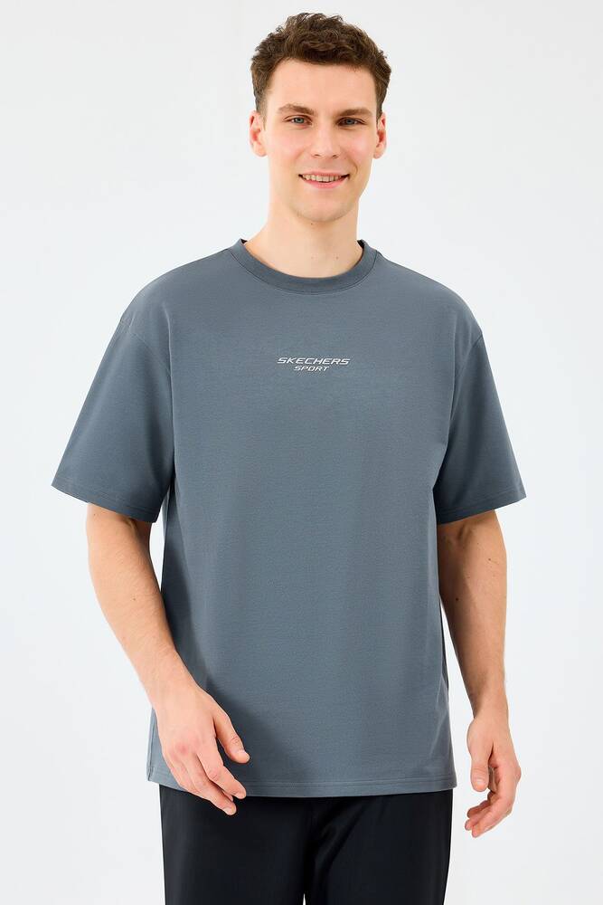 Erkek Graphic Tişört S231094-3998 Gri 