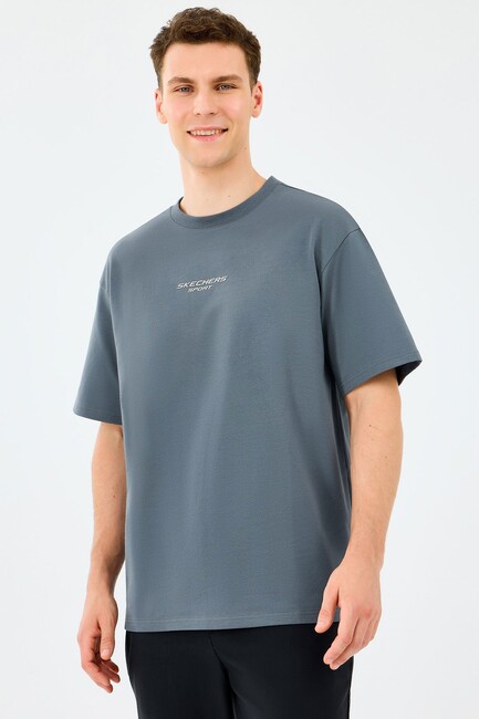 Erkek Graphic Tişört S231094-3998 Gri (2)