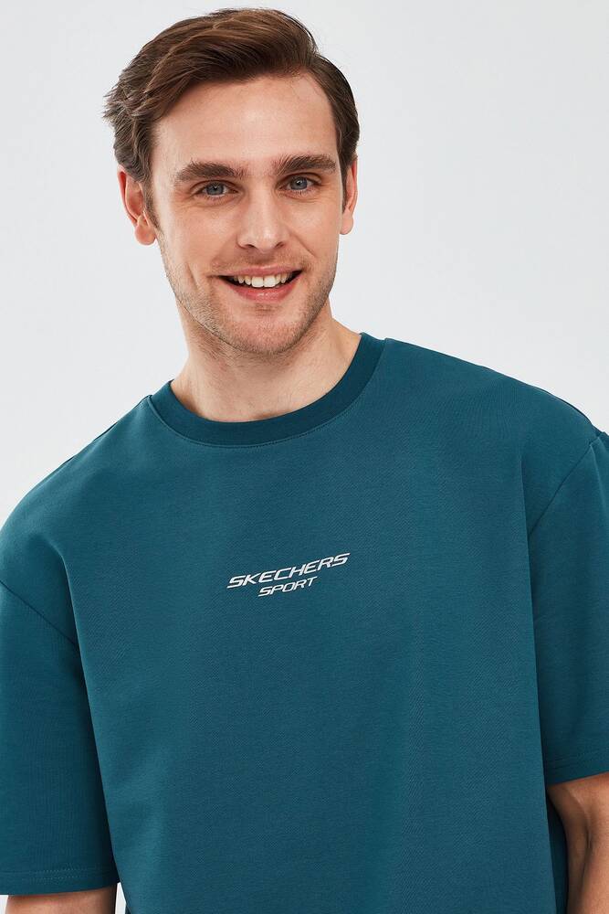 Erkek Graphic Tişört S231094-405 Yeşil 