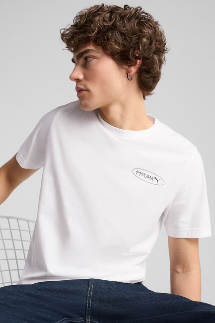 Erkek Graphıcs 3 Circles Tişört 684834-02 Beyaz (1)