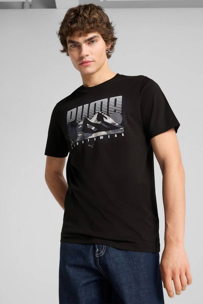 Erkek Graphıcs Mountain Tişört 684828-01 Siyah 