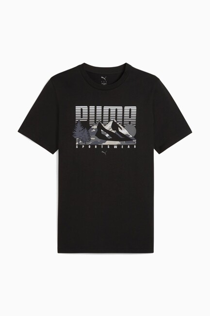 Erkek Graphıcs Mountain Tişört 684828-01 Siyah - Thumbnail
