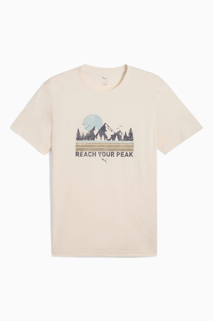 Erkek Graphıcs Outdoor Tişört 526598-87 Ekru (1)