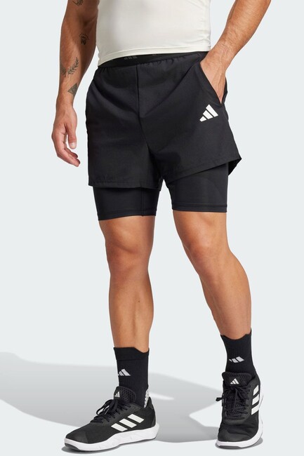 Erkek GYM+ 2İn1 Şort JE5665 Siyah (1)