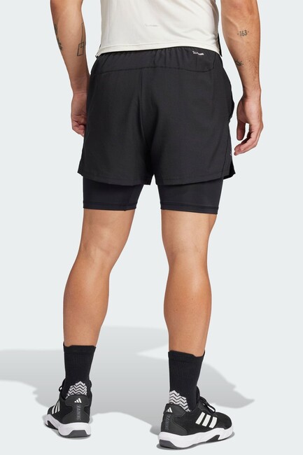 Erkek GYM+ 2İn1 Şort JE5665 Siyah (2)