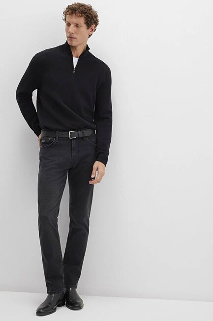 Erkek Half Zıp Kazak 0710328-900 Siyah (3)