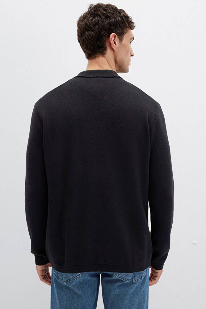 Erkek Half Zıp Kazak 0710337-900 Siyah 