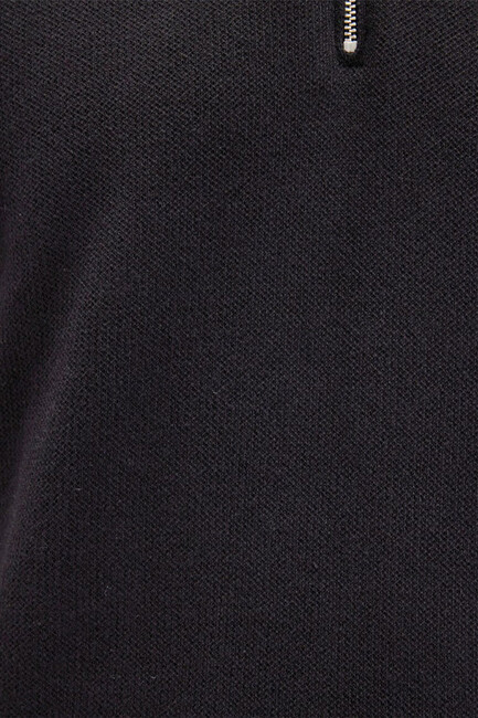 Erkek Half Zıp Kazak 0710337-900 Siyah - Thumbnail