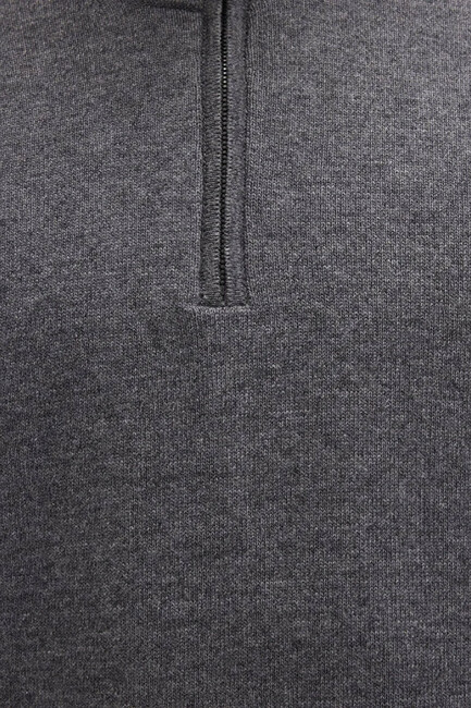 Erkek Half Zıp Kazak 0710371-80024 Gri - Thumbnail