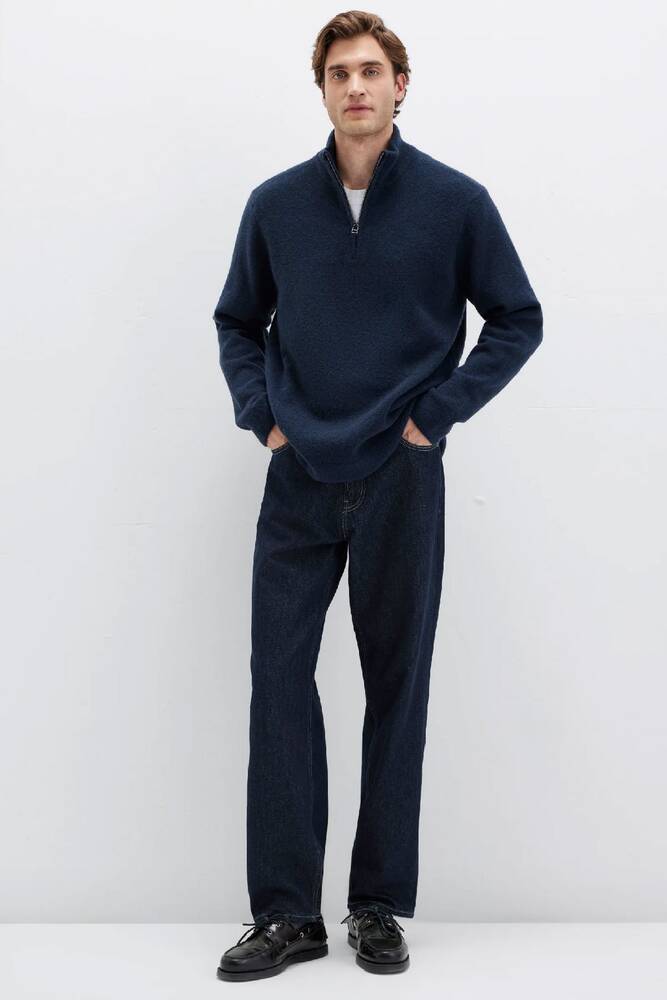 Erkek Half Zıp Kazak 0710380-70490 Lacivert 