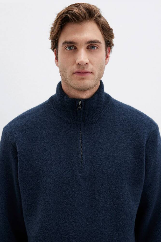Erkek Half Zıp Kazak 0710380-70490 Lacivert 