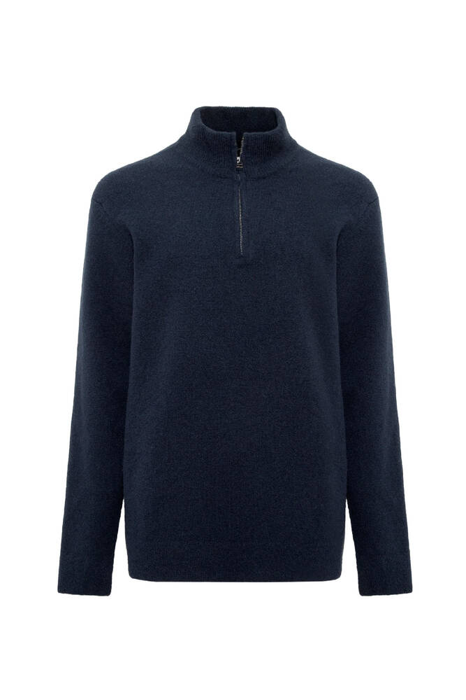 Erkek Half Zıp Kazak 0710380-70490 Lacivert 