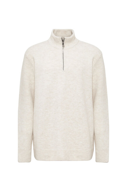 Erkek Half Zıp Kazak 0710380-88200 Bej - Thumbnail