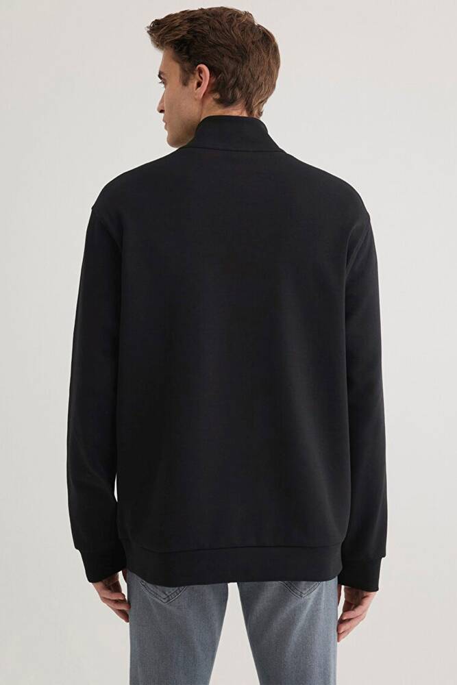 Erkek Half Zıp Sweat 0S10331-900 Siyah 