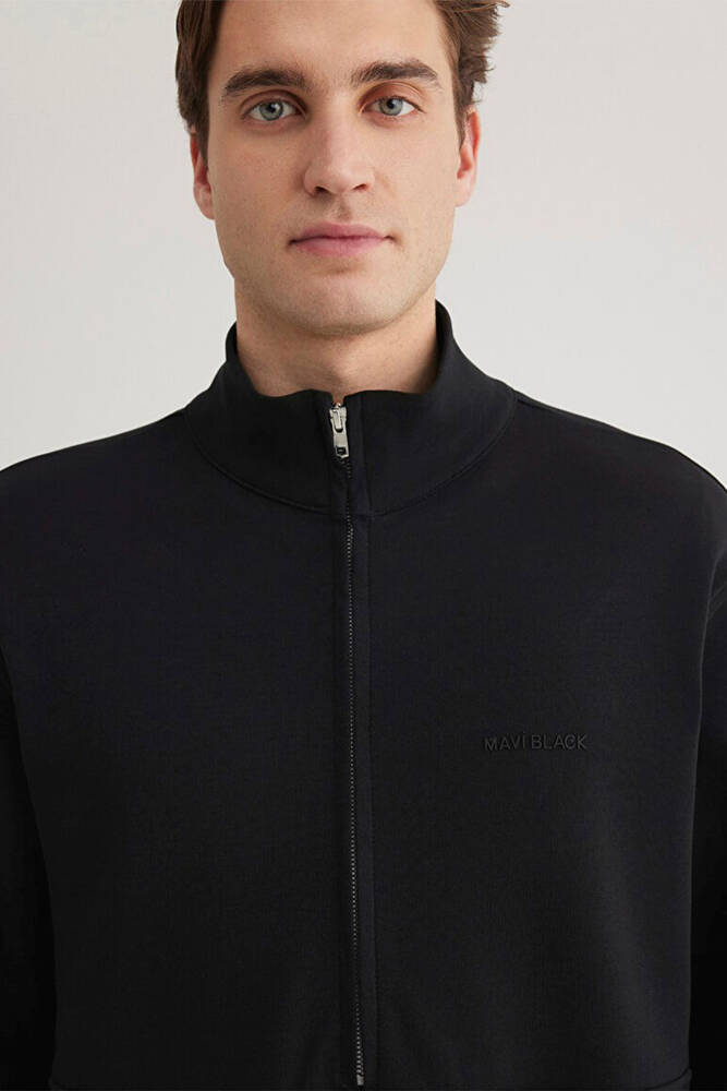 Erkek Half Zıp Sweat 0S10331-900 Siyah 