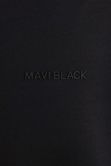 Erkek Half Zıp Sweat 0S10331-900 Siyah - Thumbnail