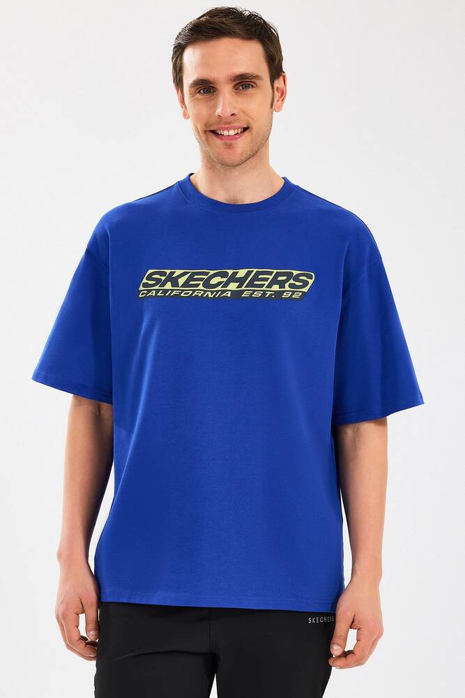 Erkek Heavyweight Graphic Tişört S2510156-403 Mavi 