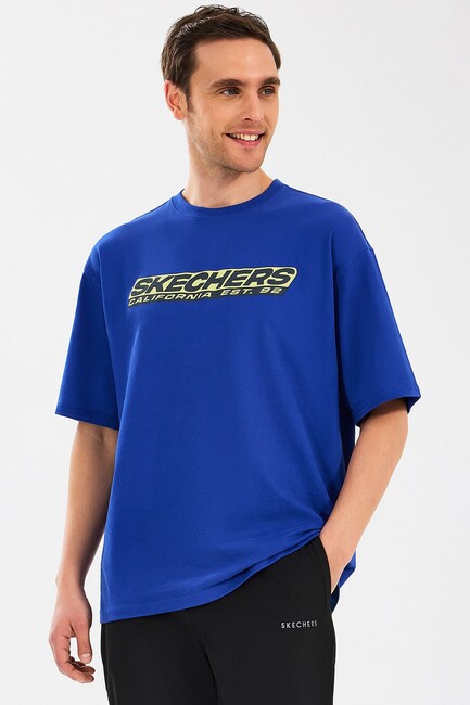 Erkek Heavyweight Graphic Tişört S2510156-403 Mavi (2)