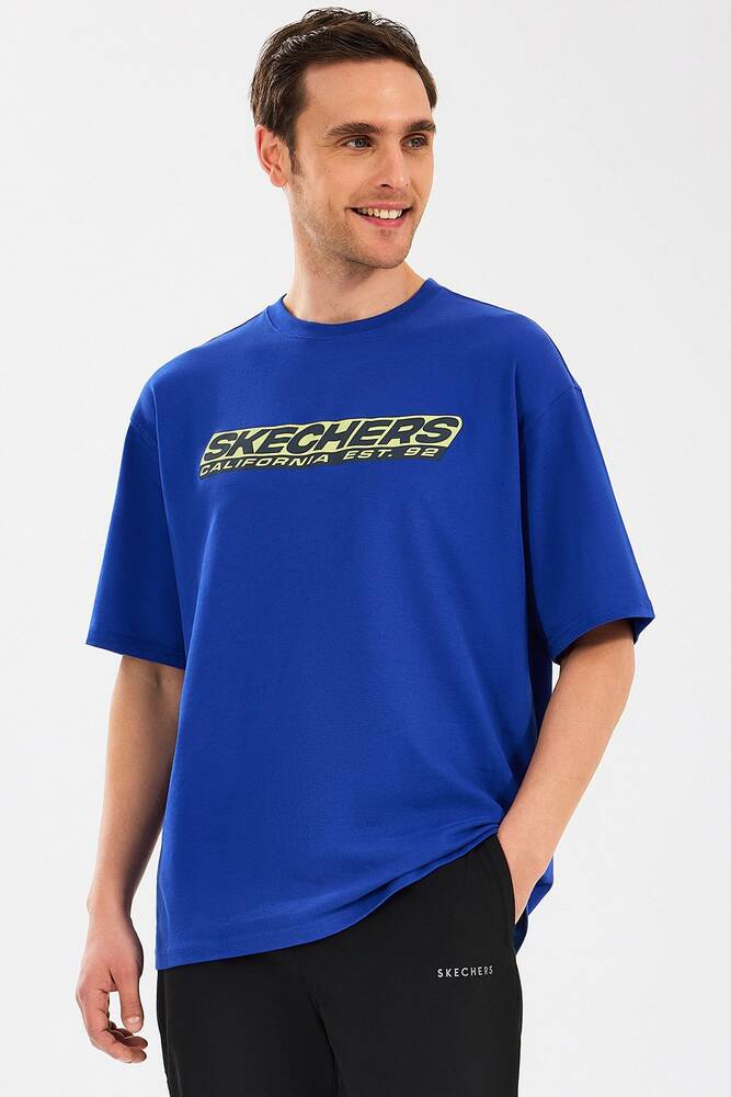 Erkek Heavyweight Graphic Tişört S2510156-403 Mavi 