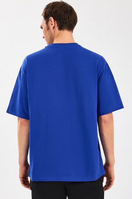 Erkek Heavyweight Graphic Tişört S2510156-403 Mavi - Thumbnail