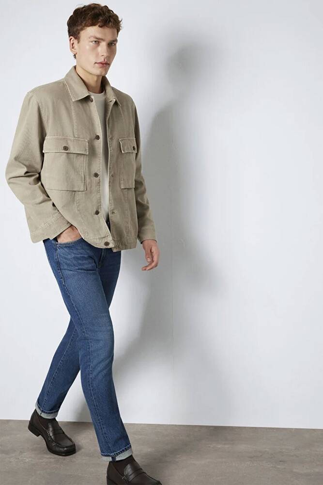 Erkek İki Cepli Gömlek 0211778-70355 Bej 