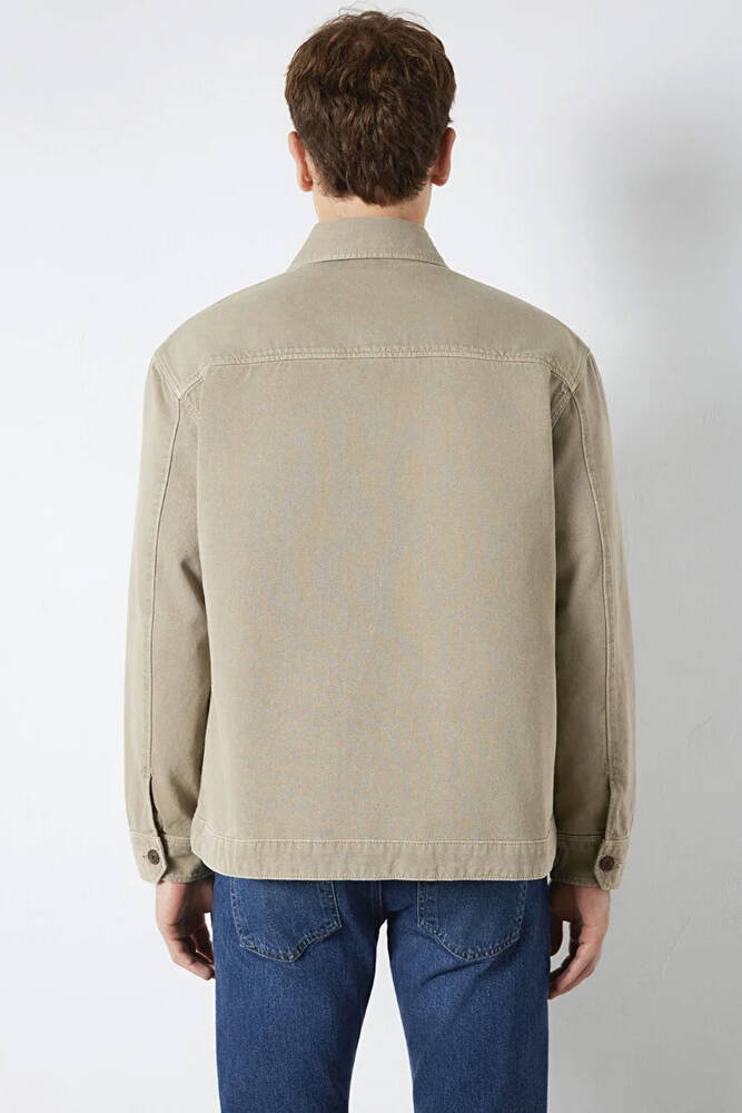 Erkek İki Cepli Gömlek 0211778-70355 Bej 