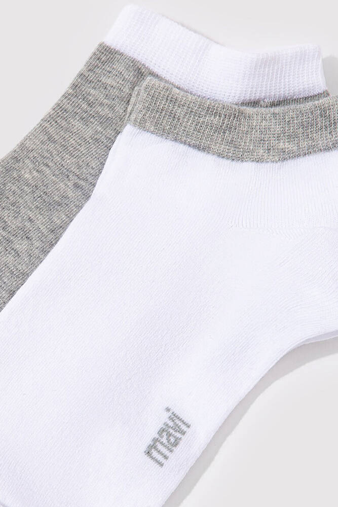 Erkek İkili Patik Çorap 090273-20844 Beyaz 