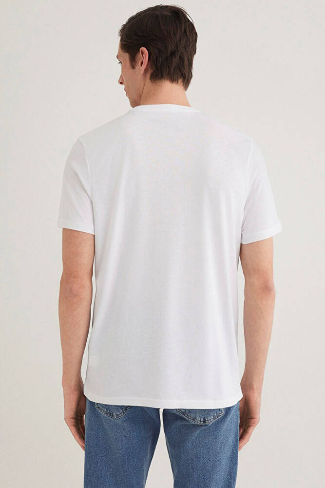 Erkek İstanbul Baskılı Tişört 067114-620 Beyaz 