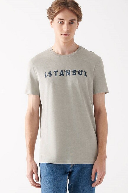 Erkek İstanbul Tişört 066282-31935 Gri (2)