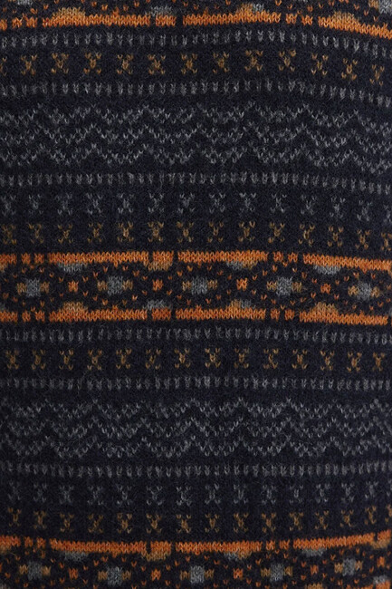 Erkek Jakarlı Kazak 0710331-70497 Lacivert - Thumbnail