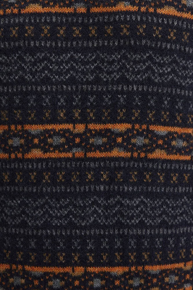 Erkek Jakarlı Kazak 0710331-70497 Lacivert 