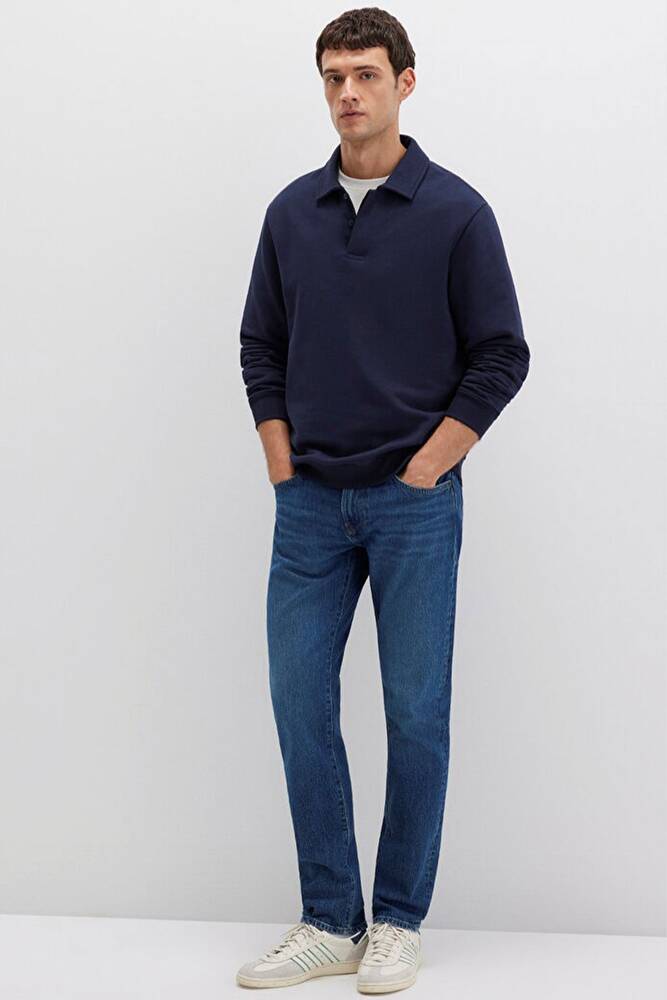 Erkek Jake Classic Comfort Jean Pantolon 0042290387 Mavi 