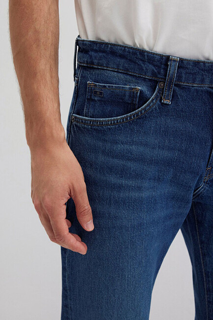 Erkek Jake Classic Comfort Jean Pantolon 0042290387 Mavi - Thumbnail