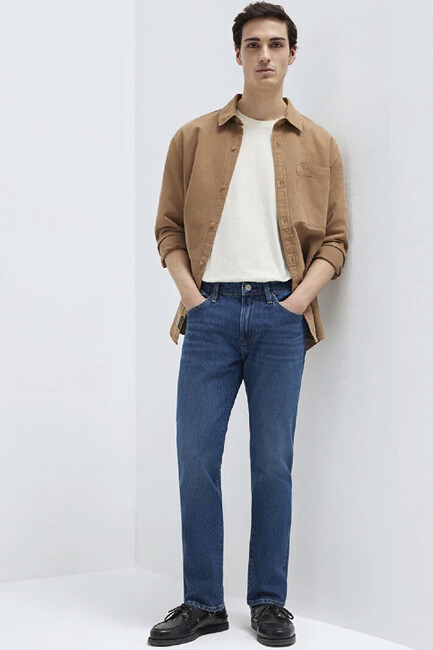 Erkek Jake Classic Comfort Jean Pantolon 0042290387 Mavi (2)