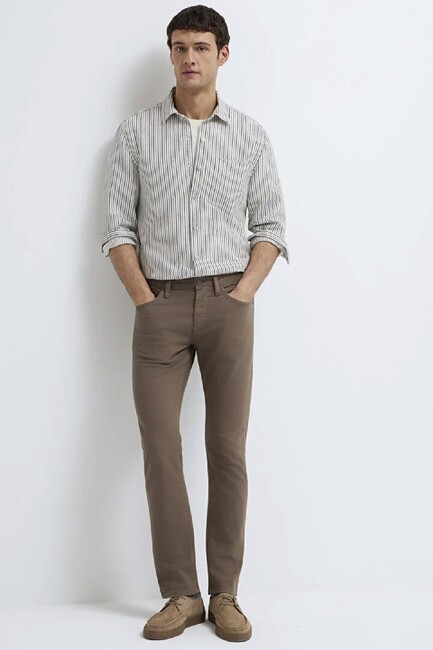 Erkek Jake Comfort Jean Pantolon 00422A2788 Kahve (2)