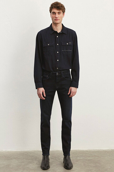 Erkek Jake Ink Pro Sport Jean Pantolon 0042235208 Mavi (2)