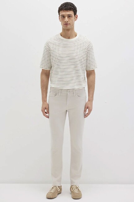 Erkek Jake Renkli Jean Pantolon 0042222763 Ekru - Thumbnail