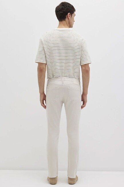 Erkek Jake Renkli Jean Pantolon 0042222763 Ekru - Thumbnail