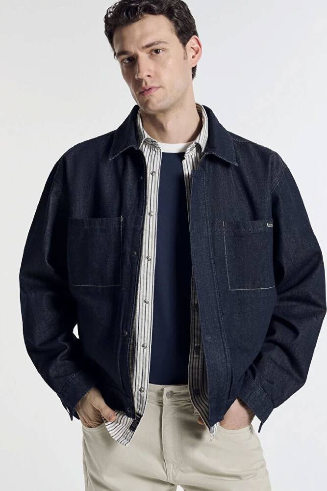 Erkek Jeran Edition Denim Ceket 0111229-A1711 Lacivert 