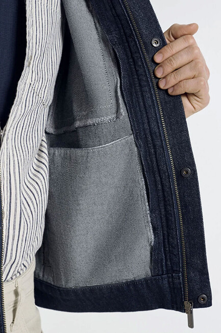 Erkek Jeran Edition Denim Ceket 0111229-A1711 Lacivert - Thumbnail