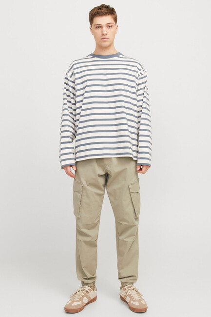 Erkek Kane Noah Cuffed Cargo Pantolon 12242264 Ekru (1)