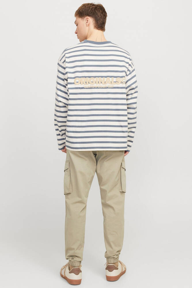 Erkek Kane Noah Cuffed Cargo Pantolon 12242264 Ekru 