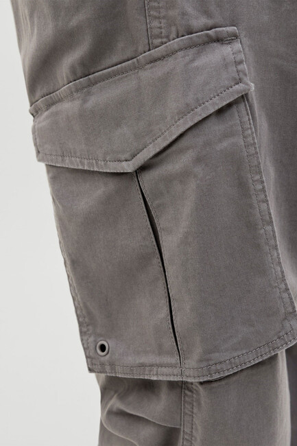 Erkek Kane Noah Cuffed Cargo Pantolon 12242264 Gri - Thumbnail