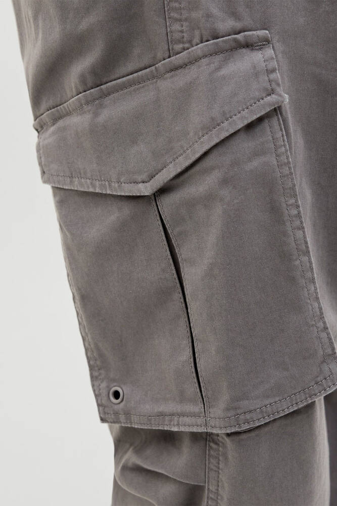 Erkek Kane Noah Cuffed Cargo Pantolon 12242264 Gri 