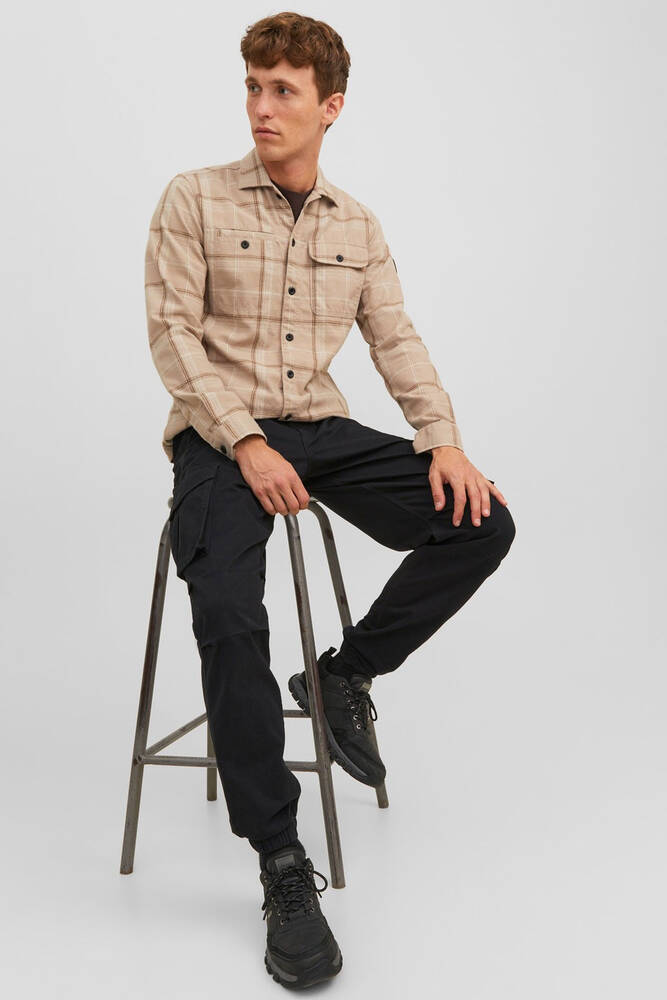 Erkek Kane Noah Cuffed Cargo Pantolon 12242264 Siyah 