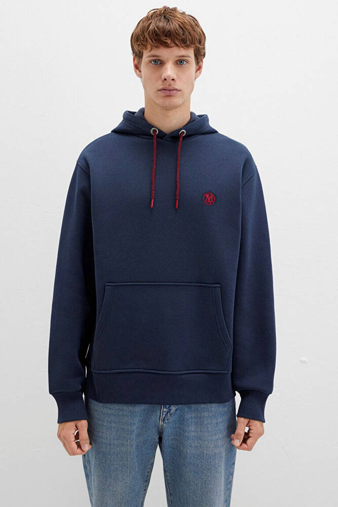 Erkek Kapişonlu Sweatshırt 065809-29743 Lacivert 